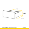 GABRIEL - Kommode / Sideboard mit 12 Schubladen (8+4) - Weiß Matt / Anthrazit Grau Gloss H92cm B180cm T33cm