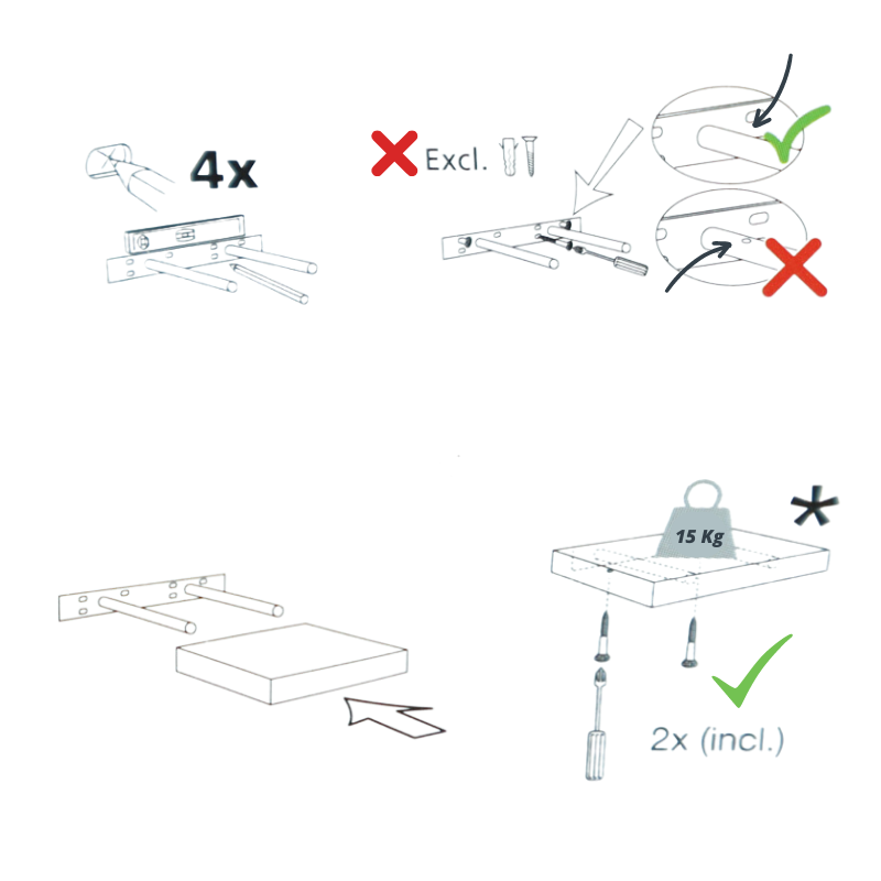 Verdecktes Bücherregal - 3er Pack- Knorrige Eiche - 90cm
