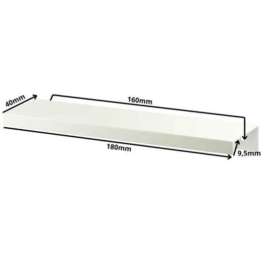 Edge Grip Rundprofil-Griff 160mm (180mm Gesamtlänge) - Weiß