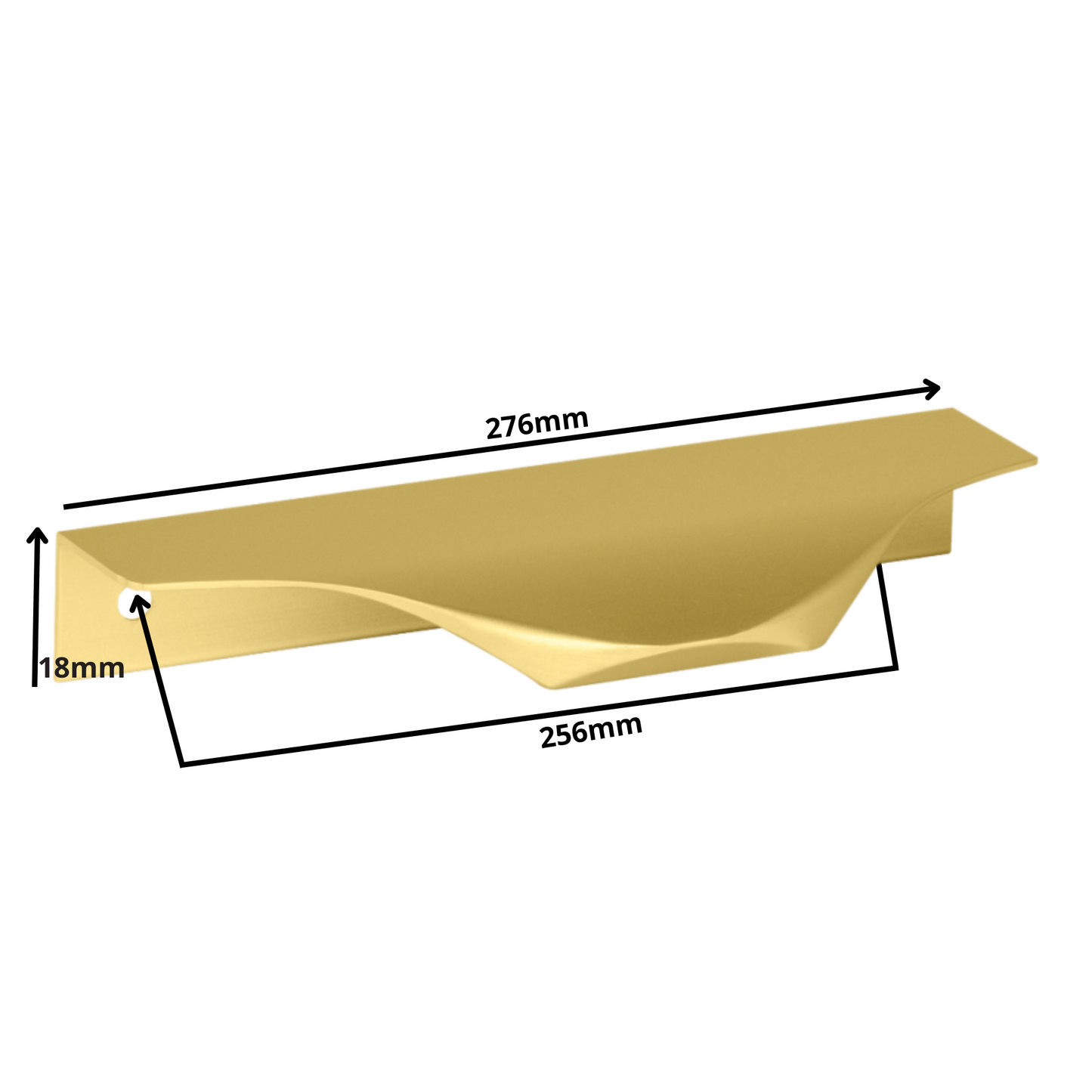 Edge Grip Rundprofil-Griff 256mm (276mm Gesamtlänge) - Gold