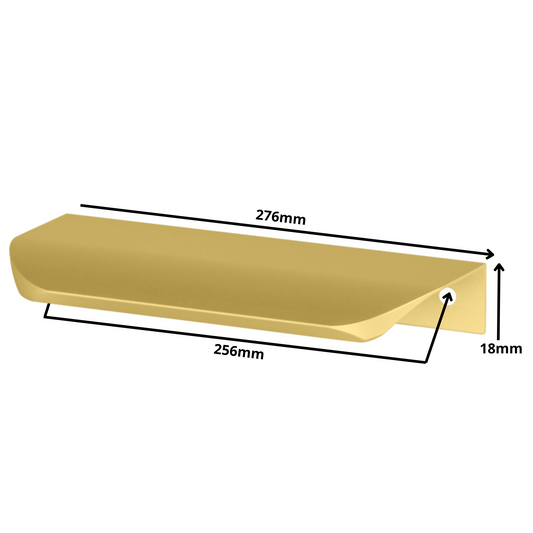 Griffleiste Kantengriff Rund 256mm (276mm Gesamtlänge) - Gold