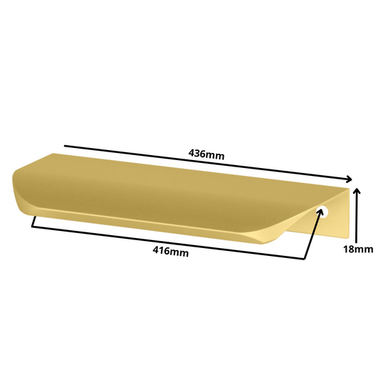 Griffleiste Kantengriff Rund 416mm (436mm Gesamtlänge) - Gold