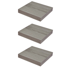 Verdecktes Bücherregal - 3er Pack - Graue Eiche - 23,5cm