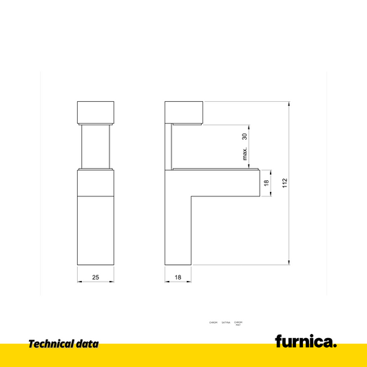 Glas- und Tellerhalter L-Form III - Satin