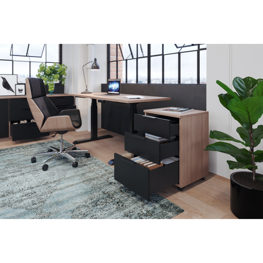 1 Satz Soft-Close Schubladensystem, HOCH - SLIM, H: 185mm, Schwarz