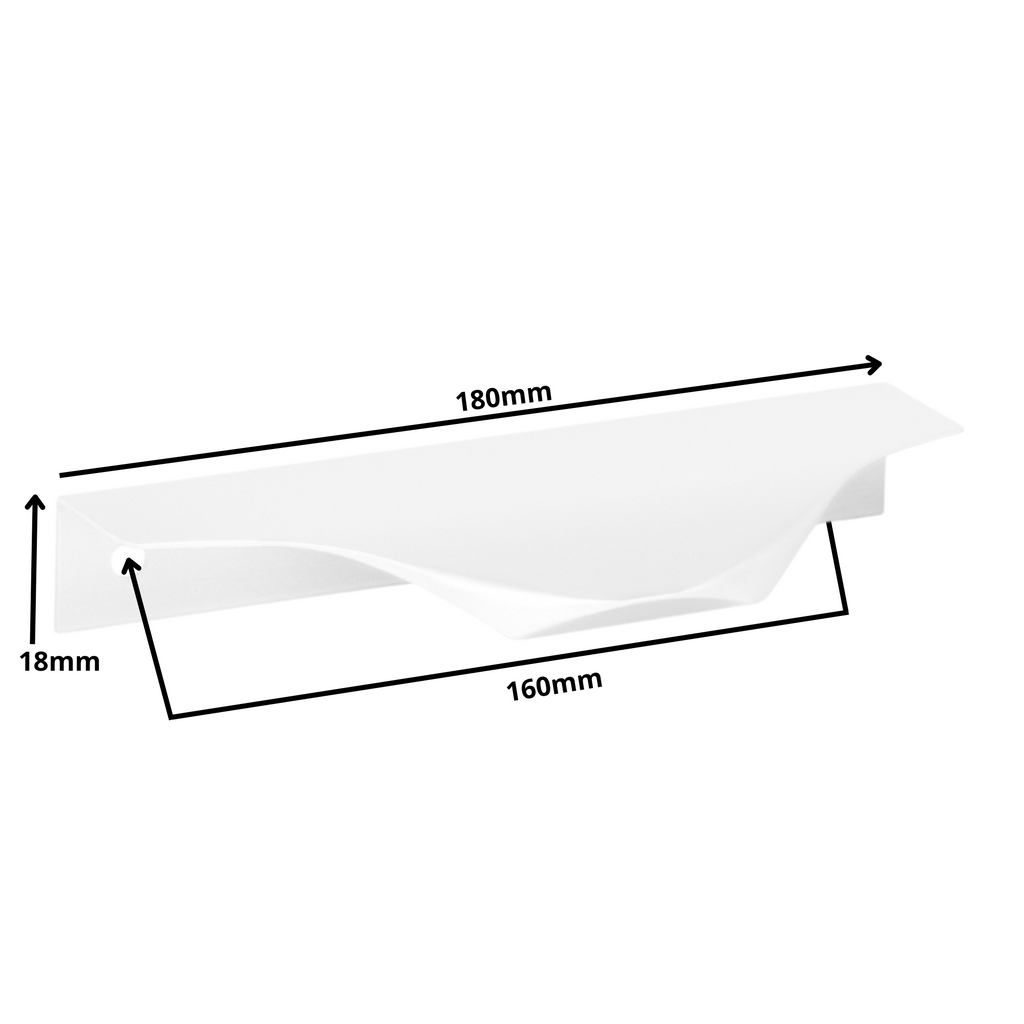 Edge Grip Rundprofil-Griff 160mm (180mm Gesamtlänge) - Weiß