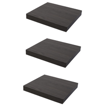 Verdecktes Bücherregal - 3er Pack - Anthrazit Eiche - 23,5cm