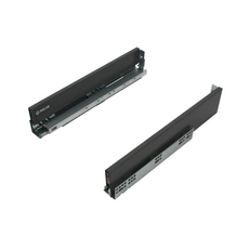 1 Satz Soft-Close Schubladensystem, NIEDRIG - SLIM, H: 89mm, Schwarz