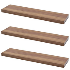 Verdecktes Bücherregal - 3er Pack- Walnussbaum - 90cm