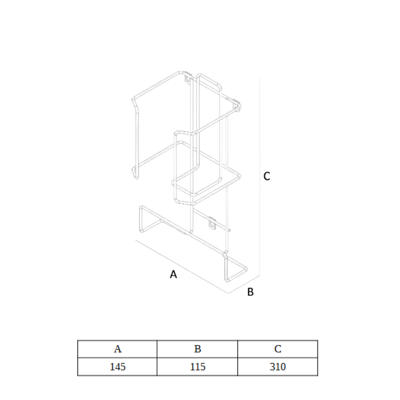 Wandmontage Eisen Halter - Weiß