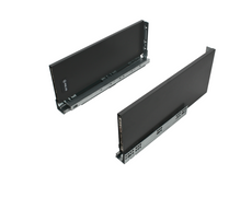 1 Satz Soft-Close Schubladensystem, HOCH - SLIM, H: 185mm, Schwarz