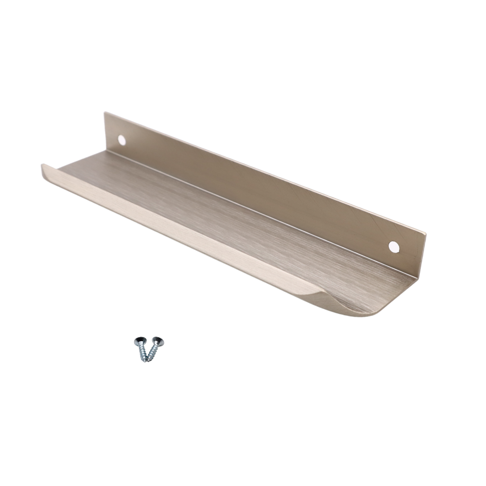 Griffleiste Kantengriff Rund 128mm (148mm Gesamtlänge) - Gebürsteter Stahl