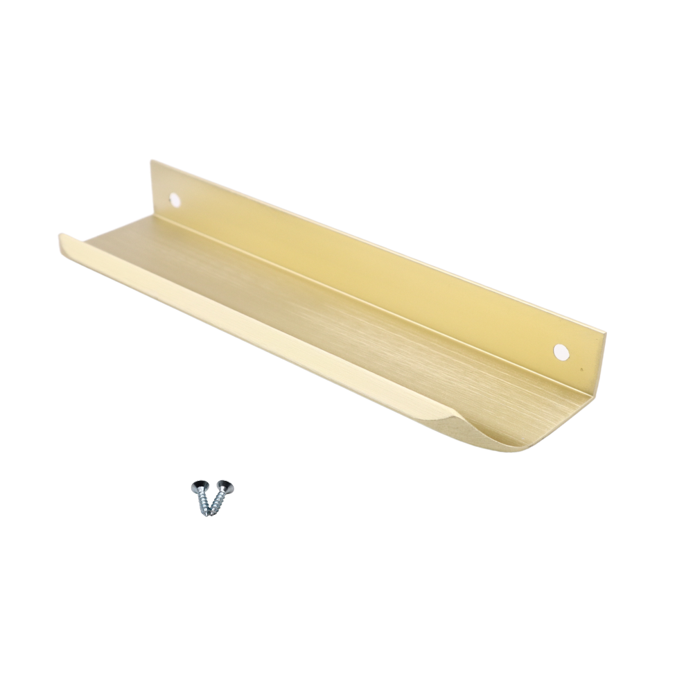 Griffleiste Kantengriff Rund 128mm (148mm Gesamtlänge) - Matt Gold