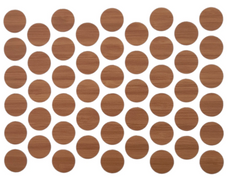 Schraubabdeckkappen Selbstklebend - Bambus 14mm