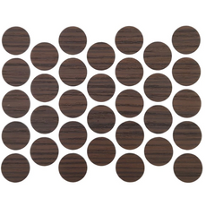 Schraubabdeckkappen Selbstklebend - Dark Zebrano 18mm