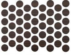Schraubabdeckkappen Selbstklebend - Dark Zebrano 14mm