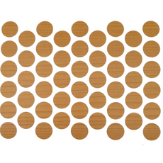 Schraubabdeckkappen Selbstklebend - Dunkelkiefer 14mm