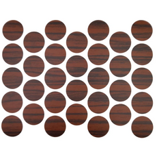 Schraubabdeckkappen Selbstklebend - Ebony 18mm