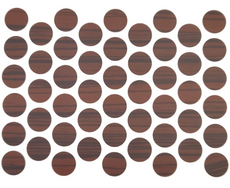 Schraubabdeckkappen Selbstklebend - Ebony 14mm