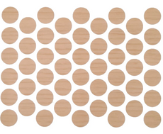 Schraubabdeckkappen Selbstklebend - Eiche geriffelt 14mm