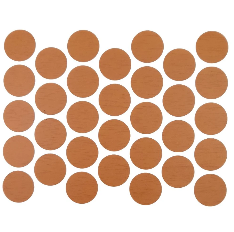 Schraubabdeckkappen Selbstklebend - Helle Walnuss 18mm