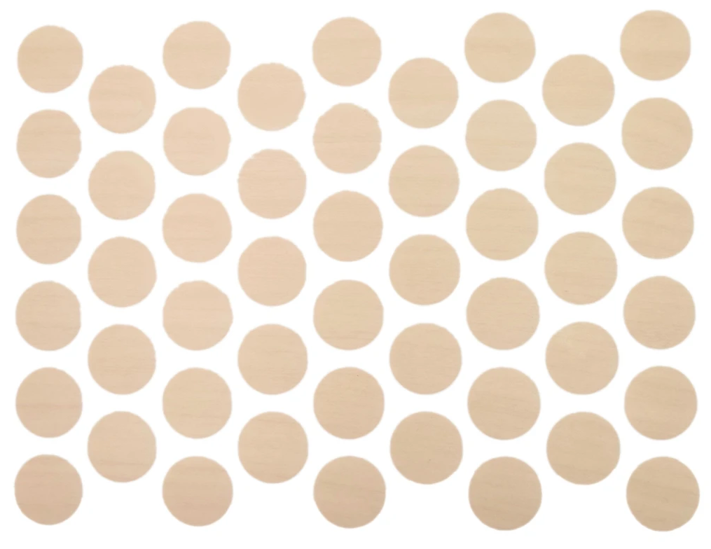 Schraubabdeckkappen Selbstklebend - Helles Ahorn 14mm