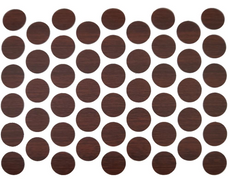 Schraubabdeckkappen Selbstklebend - Mahagoni 14mm