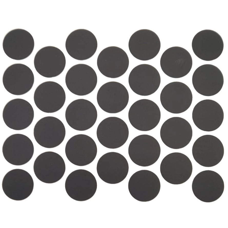 Schraubabdeckkappen Selbstklebend - Mattschwarz 18mm