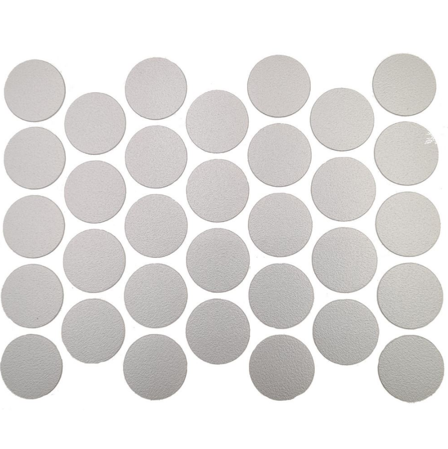 Schraubabdeckkappen Selbstklebend - Metallic Grau 18mm