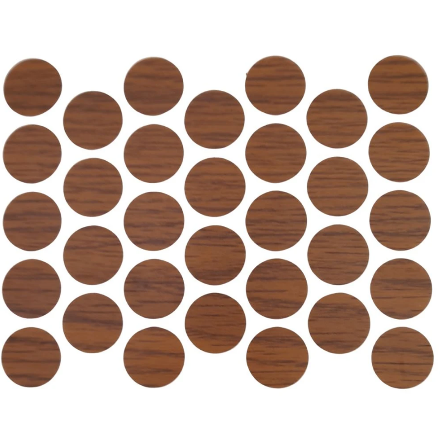 Schraubabdeckkappen Selbstklebend - Milas Walnuss 18mm