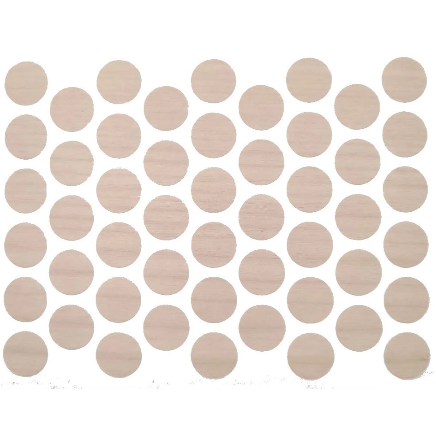 Schraubabdeckkappen Selbstklebend - Natürliche Birke 14mm