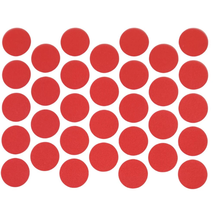 Schraubabdeckkappen Selbstklebend - Rot 18mm