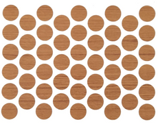 Schraubabdeckkappen Selbstklebend - Teak 14mm