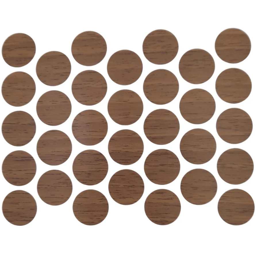 Schraubabdeckkappen Selbstklebend - Venezia Walnuss 18mm
