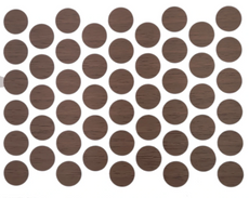 Schraubabdeckkappen Selbstklebend - Venezia Walnuss 14mm