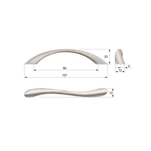 Möbelgriff 96mm UZ05 - Satin