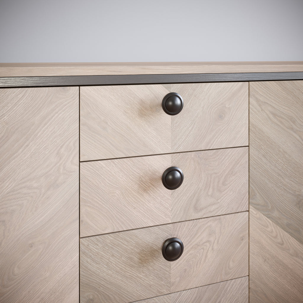 Möbelknopf, Schwarz Matt