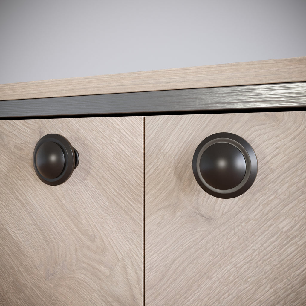 Möbelknopf, Schwarz Matt