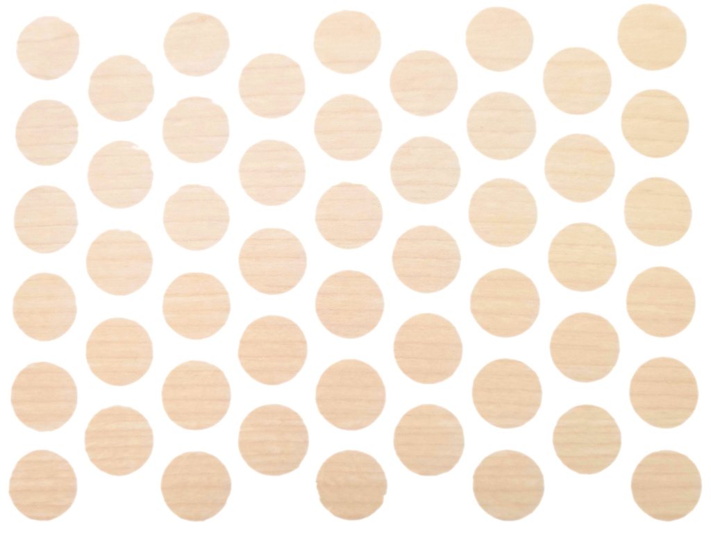 Schraubabdeckkappen Selbstklebend - Ahorn hell 14mm