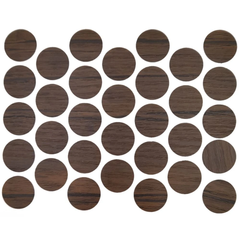 Schraubabdeckkappen Selbstklebend - Antik Kaffee 18mm