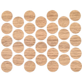 Schraubabdeckkappen Selbstklebend - Eiche Halifax 18mm