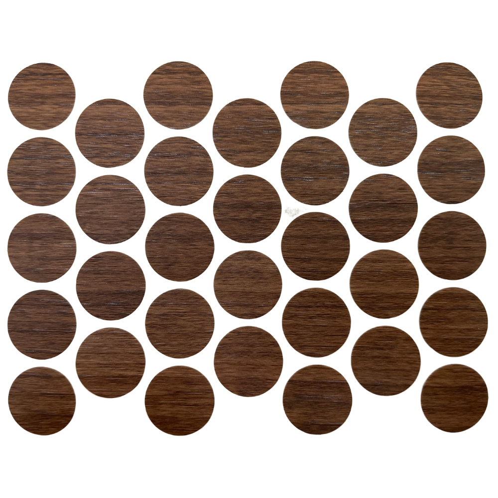 Schraubabdeckkappen Selbstklebend - Italienische Walnuss 18mm