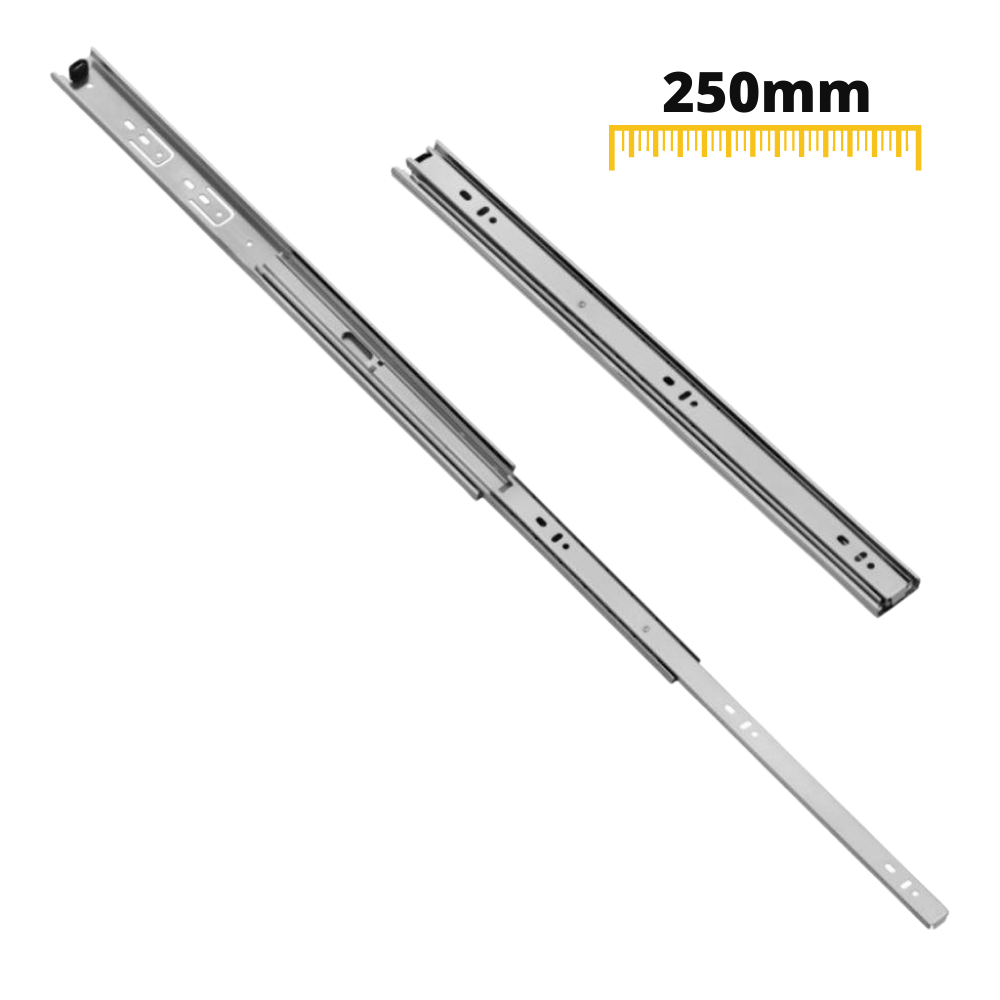 Schubladenschienen Vollauszug 250mm - H35 (1 Satz)