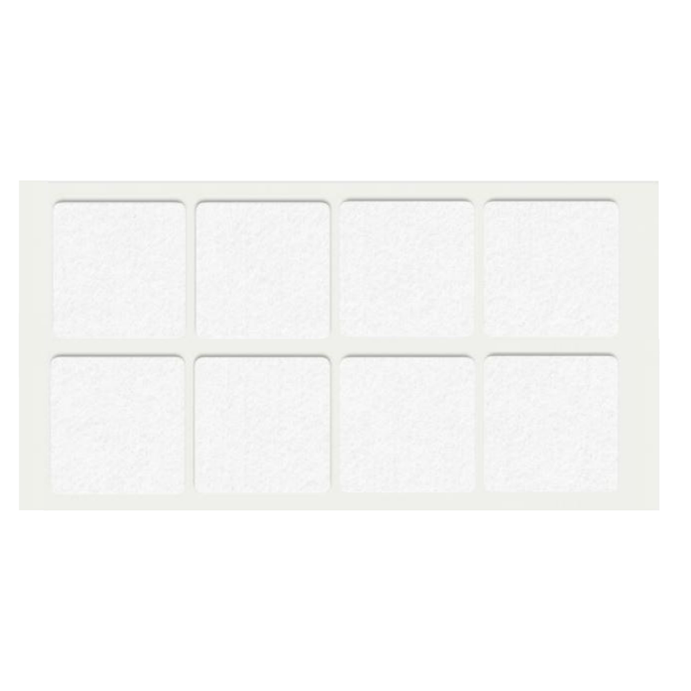 Selbstklebendes Filzpad 50x50mm Weiß