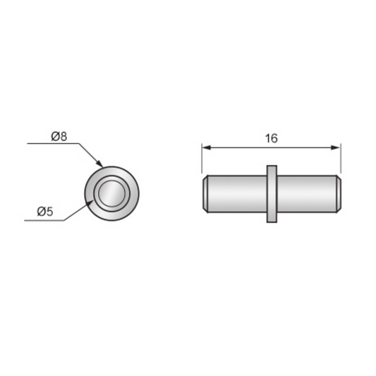Steckbodenträger 5mm Metall verzinkt - 40 Stück