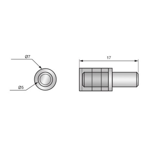 Steckbodenträger Ø5mm Metall Verzinkt (Duplo II) - 1000 Stk.