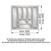 Besteckeinsatz für Schublade, Korpusbreite: 600mm, Tiefe: 490mm - Weiß