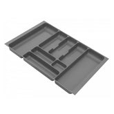 Besteckeinsatz für Schublade, Korpusbreite: 700mm, Tiefe: 430mm - Metallic