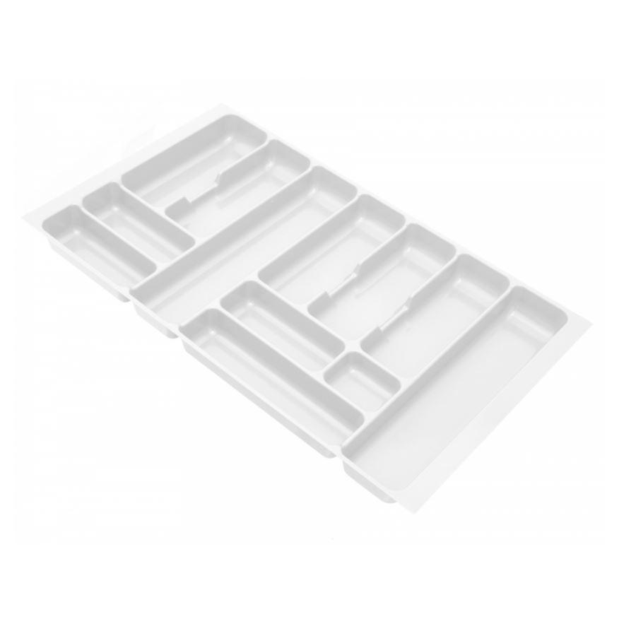 Besteckeinsatz für Schublade, Korpusbreite: 800mm, Tiefe: 430mm - Weiß