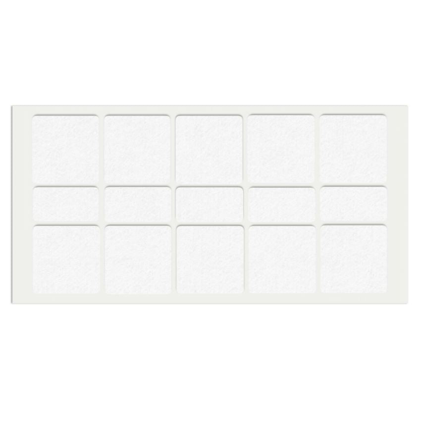Selbstklebendes Filzpad 40x40mm NTP White
